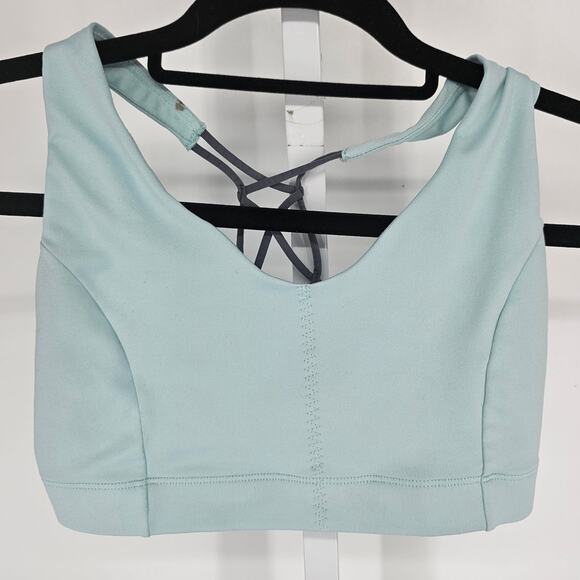 C9 by Champion Womens Sz S High Impact Sports Bra Light Blue Strappy Back - Picture 1 of 3